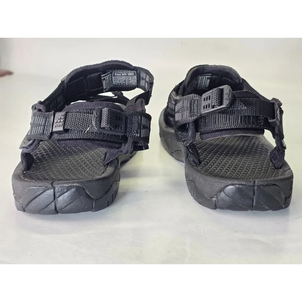 Teva Men's Sandals Size 9 EU 42 Black Strappy Open Toe Universal‎ Hiking Shoes